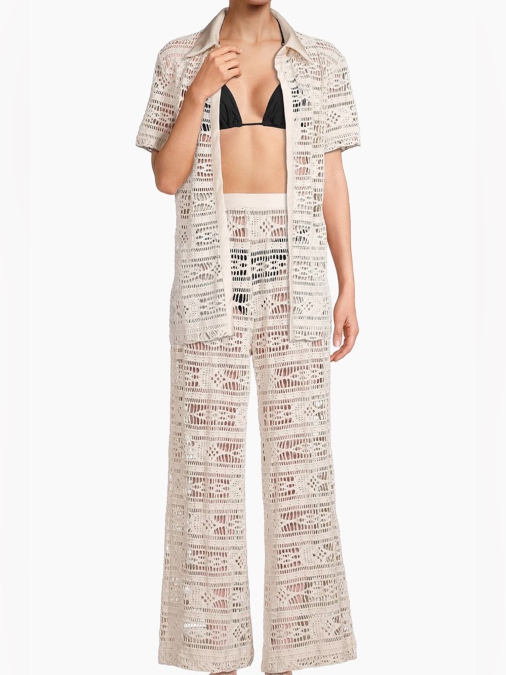 NEW PatBO Bone Crochet Wide-Leg Pants XL Matching top in my closet